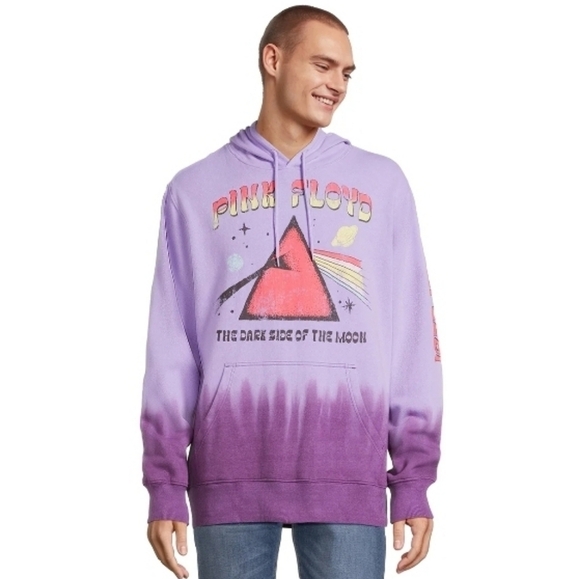 Pink Floyd Dark Side Of The Moon Hooded Sweatshirt In Jasper Purple Sz Med NWT - Picture 3 of 9